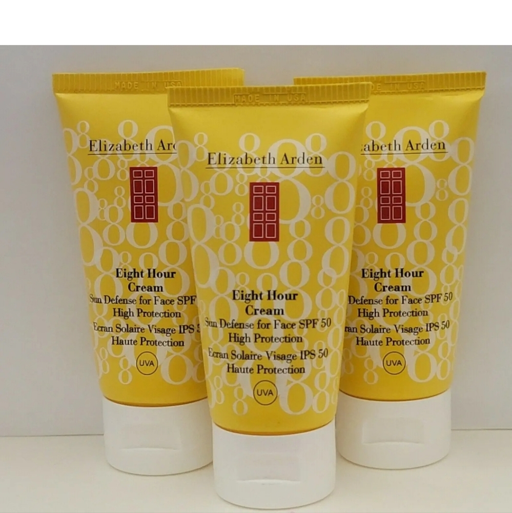 3 pk Elizabeth Arden Eight Hour Cream Sun Defense for Face 1.7 oz SPF 50
